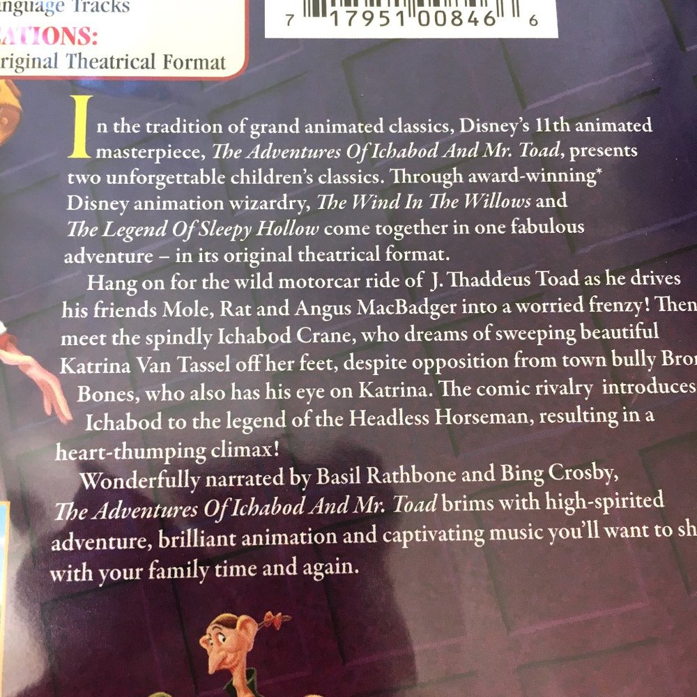 DVD The Adventures of Ichabod & Mr Toad  Disney Gold - Picture 6 of 8